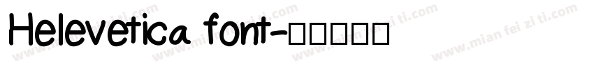 Helevetica font字体转换